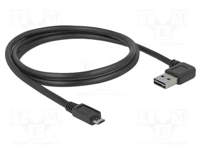 DeLOCK Cable USB 2.0 de 1 m con conector USB-A angulado y Micro-B macho DeLOCK Cable USB 2.0 de 1 m con conector USB-A angulado y Micro-B macho
