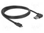 DeLOCK Cable USB 2.0 de 1 m con conector USB-A angulado y Micro-B macho