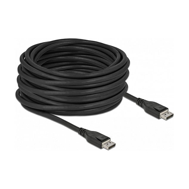 DeLOCK Cable DisplayPort Activo 8K 60Hz 15m, DP 1.4, 7680x4320, 32.4 Gbit/s, HBR3, Macho a Macho, Negro DeLOCK Cable DisplayPort Activo 8K 60Hz 15m, DP 1.4, 7680x4320, 32.4 Gbit/s, HBR3, Macho a Macho, Negro