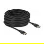 DeLOCK Cable DisplayPort Activo 8K 60Hz 15m, DP 1.4, 7680x4320, 32.4 Gbit/s, HBR3, Macho a Macho, Negro