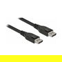 DeLOCK Cable DisplayPort Activo 8K 60Hz 15m, DP 1.4, 7680x4320, 32.4 Gbit/s, HBR3, Macho a Macho, Negro