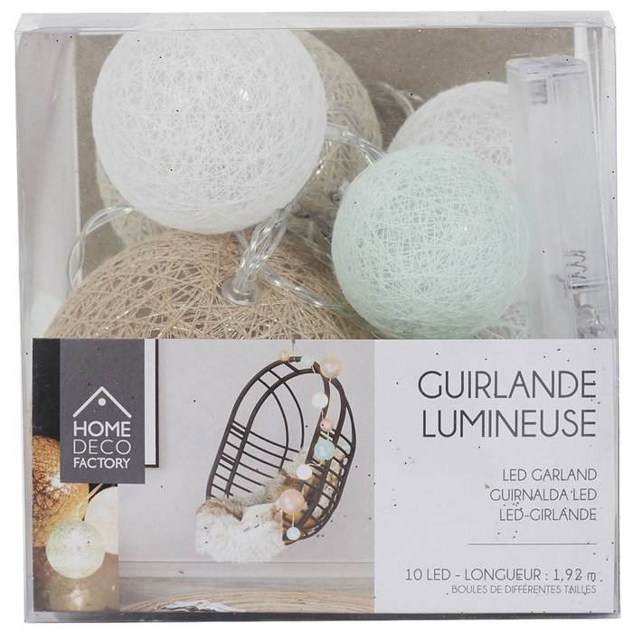 Home Deco Factory Guirnalda Luz 10 LED Azul/Beig Home Deco Factory Guirnalda Luz 10 LED Azul/Beig