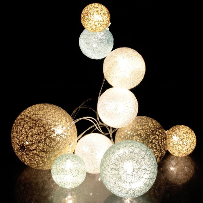 Home Deco Factory Guirnalda Luz 10 LED Azul/Beig Home Deco Factory Guirnalda Luz 10 LED Azul/Beig