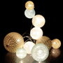 Home Deco Factory Guirnalda Luz 10 LED Azul/Beig