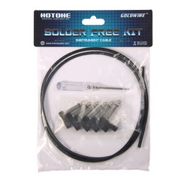 HOTONE Kit de Cables de Guitarra Sin Soldadura 1M con 6 Conectores, Cable de Cobre Libre de Oxígeno, Conectores Compactos de Una Pieza, Ideal para Instrumentos Musicales