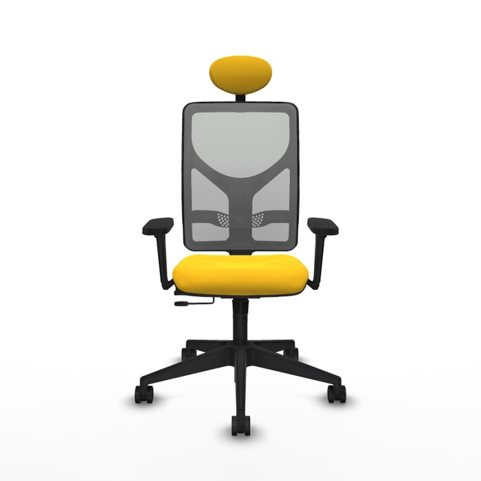PIQUERAS Y CRESPO Silla de oficina Motilla con Mecanismo Sincro/Traslack Amarillo y Gris PIQUERAS Y CRESPO Silla de oficina Motilla con Mecanismo Sincro/Traslack Amarillo y Gris
