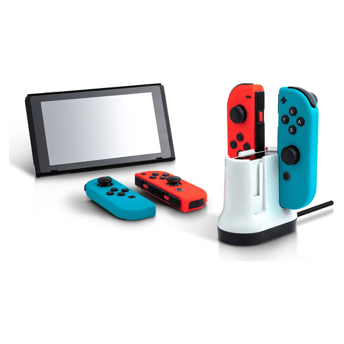 PDP Estación de carga para 2 pares de mandos Joy-Con de Nintendo Switch - Blanco PDP Estación de carga para 2 pares de mandos Joy-Con de Nintendo Switch - Blanco