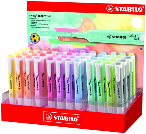 Stabilo swing cool Pastel Edition Expositor de 48 unidades colores surtidos Stabilo swing cool Pastel Edition Expositor de 48 unidades colores surtidos