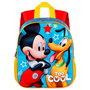 KARACTERMANIA Mochila preescolar 3D Disney Mickey y Pluto 31cm con bolsillos laterales