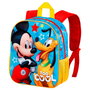 KARACTERMANIA Mochila preescolar 3D Disney Mickey y Pluto 31cm con bolsillos laterales