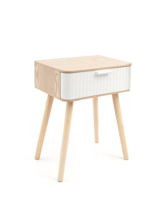 Inde Mesita de Noche Auxiliar de Madera Moblekit 16,8 cm Ancho x 41,9 cm Alto x 32,5 cm Largo (4 Unidades)