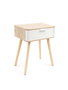 Inde Mesita de Noche Auxiliar de Madera Moblekit 16,8 cm Ancho x 41,9 cm Alto x 32,5 cm Largo (4 Unidades)