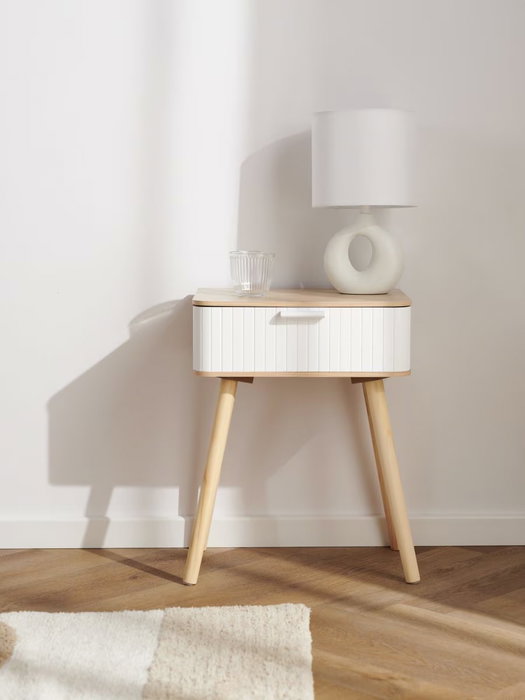Inde Mesita de Noche Auxiliar de Madera Moblekit 16,8 cm Ancho x 41,9 cm Alto x 32,5 cm Largo (4 Unidades)