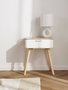 Inde Mesita de Noche Auxiliar de Madera Moblekit 16,8 cm Ancho x 41,9 cm Alto x 32,5 cm Largo (4 Unidades)