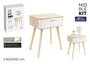 Inde Mesita de Noche Auxiliar de Madera Moblekit 16,8 cm Ancho x 41,9 cm Alto x 32,5 cm Largo (4 Unidades)