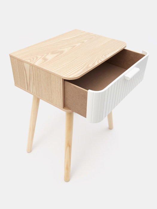 Inde Mesita de Noche Auxiliar de Madera Moblekit 16,8 cm Ancho x 41,9 cm Alto x 32,5 cm Largo (4 Unidades)