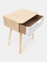 Inde Mesita de Noche Auxiliar de Madera Moblekit 16,8 cm Ancho x 41,9 cm Alto x 32,5 cm Largo (4 Unidades)