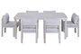 DKD Home Decor Set de Comedor de 7 Piezas en Aluminio Color Crema