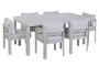 DKD Home Decor Set de Comedor de 7 Piezas en Aluminio Color Crema
