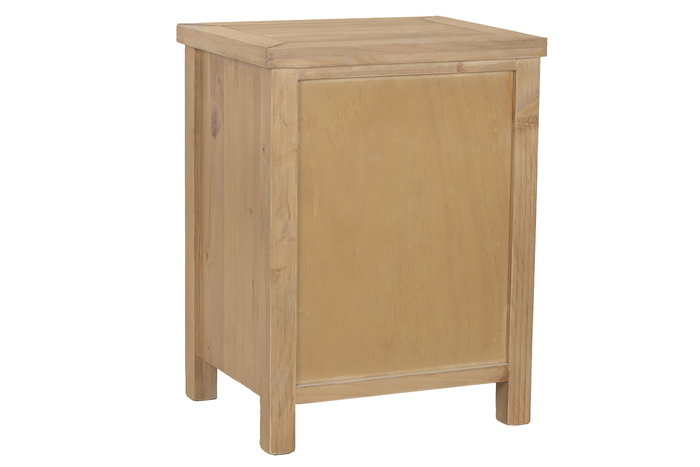 DKD Home Decor Mesita de Noche Alpino Natural Madera Pino 3 Cajones 40 x 66 x 50 cm