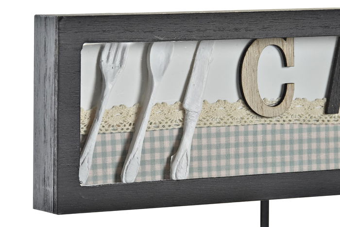 DKD Home Decor Perchero de Pared Estilo Shabby Verde Marron MDF Metal 45x4x17 cm (2 Unidades)