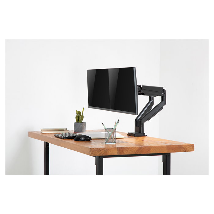 Digitus DA-90395 Soporte para 2 Monitores hasta 32" y 9kg con Resorte de Gas