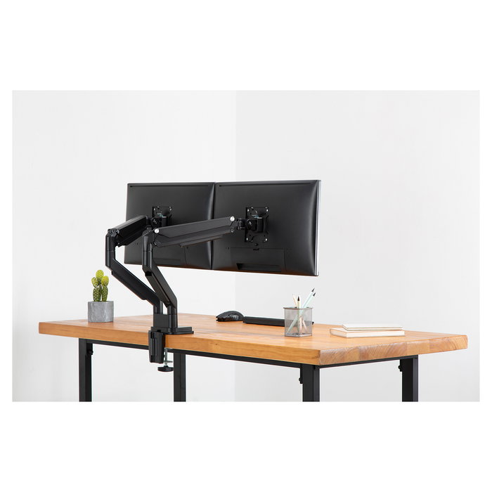 Digitus DA-90395 Soporte para 2 Monitores hasta 32" y 9kg con Resorte de Gas
