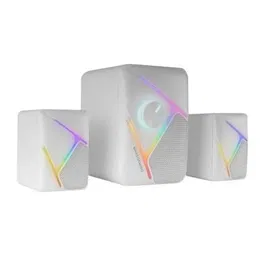 Mars Gaming Altavoces MS-H21 2.1 35W RGB Dinámico Sonido 3D Surround Control Volumen Frontal Blanco MSH21W