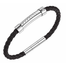 Police Pulsera de Cuero Negro PEAGB0001409 para Hombre