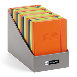 Agenda Anual (2025-26) Miquelrius 16 Meses Cosida Tapa Simil Piel 140X190 S/V Apais. Surtido Expositor De 12