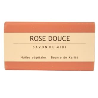 SAVON DU MIDI Jabón en pastilla de rosa dulce BIO 100g SAVON DU MIDI Jabón en pastilla de rosa dulce BIO 100g