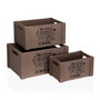 Juego de Cajas Decorativas Versa Madera (3 Piezas)