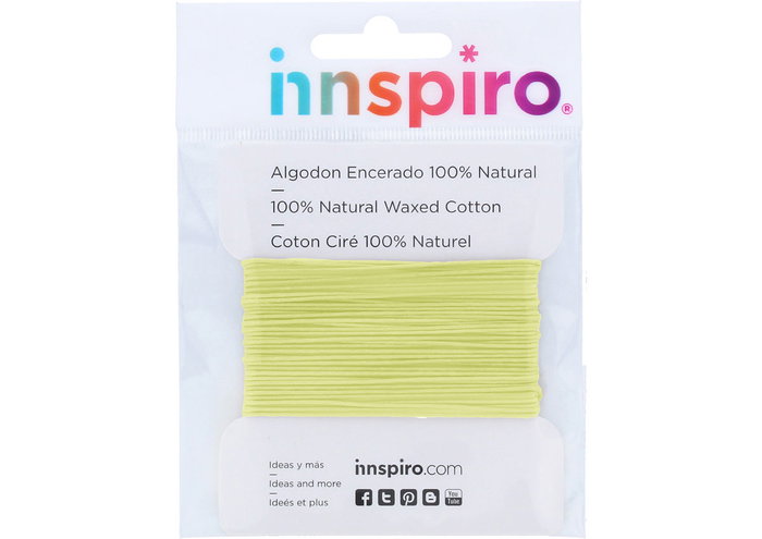 Innspiro Cordón de Algodón Encerado Fino Crema 3,0 mm, 2,5 m Innspiro Cordón de Algodón Encerado Fino Crema 3,0 mm, 2,5 m