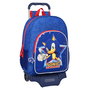 Mochila Escolar con Ruedas Sonic Let's roll Azul marino 33 x 42 x 14 cm