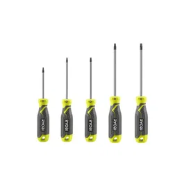 Ryobi Juego de 5 destornilladores magnéticos Torx RHSDST5