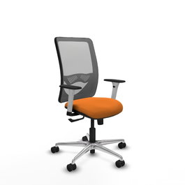 PIQUERAS Y CRESPO Silla de oficina Zulema Mecanismo Sincro Naranja y Gris