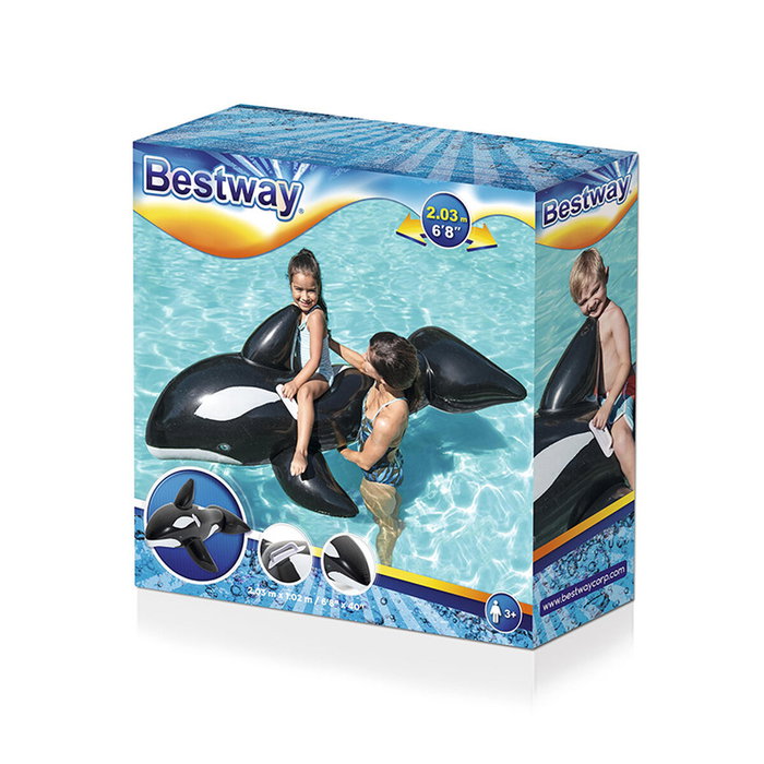 Bestway Figura Hinchable Ballena Gigante con Asas 203x102 cm +3 Años Playa y Piscina 41009