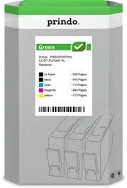 Prindo Green XL Multipack Negro, Cian, Magenta y Amarillo