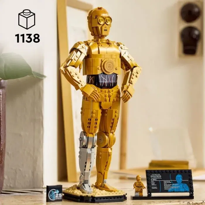 Lego Star Wars 75398 C-3PO Minifigura de Droide para Construir Kit de Modelo para Adultos