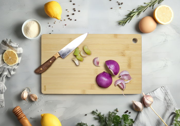 Quttin Tabla para Cortar Bambú 37 x 22 cm (18 Unidades)