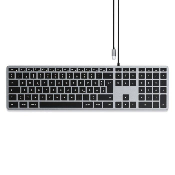 Satechi Slim W3 USB-C Wired Keyboard (Layout Alemán) Satechi Slim W3 USB-C Wired Keyboard (Layout Alemán)