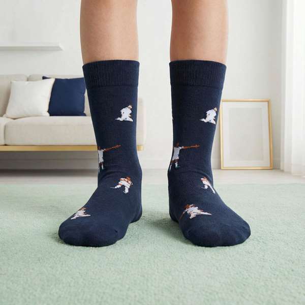 Pack de 6.6 Calcetines Adulto Real Madrid, Talla Única 36-45, Color Dark Blue