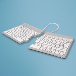 R-Go Tools R-Go Split Break Teclado Ergonómico QWERTY (PT) Blanco