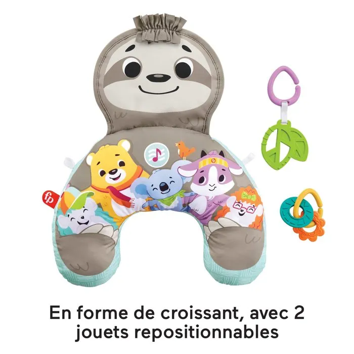 Fisher-Price Cojín My Musical Awakening para Bebés - Juego Boca Abajo con Música, Vibraciones y 2 Juguetes de Aprendizaje Temprano