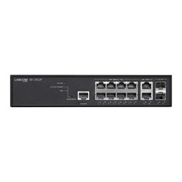 LANCOM GS-2412P Switch de Acceso Gestionado L2+ con 10 Puertos Gigabit Ethernet, 8 Puertos PoE de 130W, Rack 1U, 24 Gbps