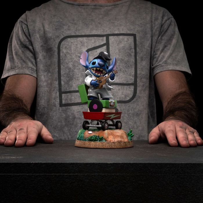 Lilo & Stitch Estatua 1/10 Art Scale Stitch King of Rock 17 cm Lilo & Stitch Estatua 1/10 Art Scale Stitch King of Rock 17 cm