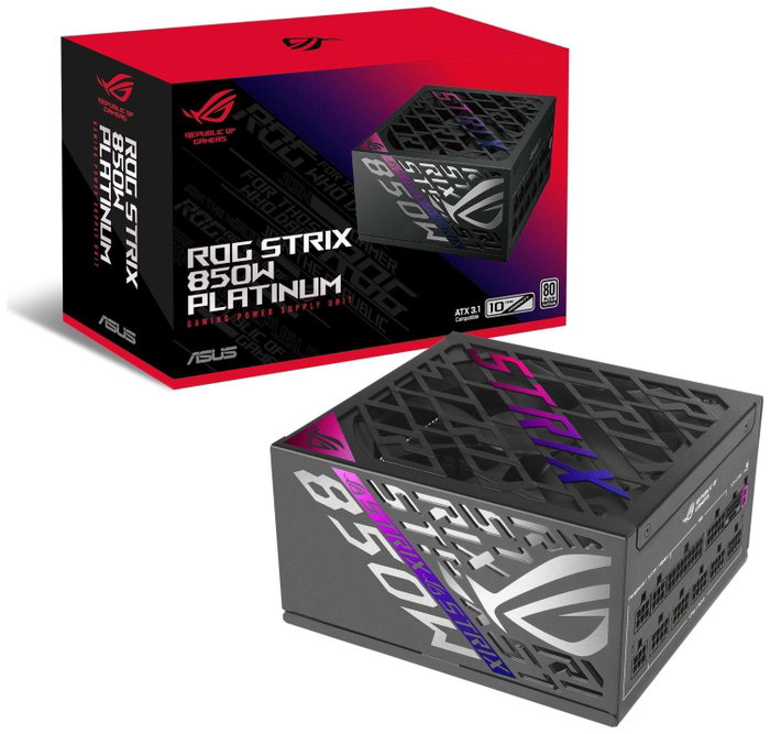 ASUS ROG STRIX-850P-GAMING 850W 80 PLUS Platinum Totalmente Modular Negro