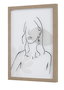 DKD Home Decor Cuadro Cristal PS Mujer Surtido de 2, Pack de 4