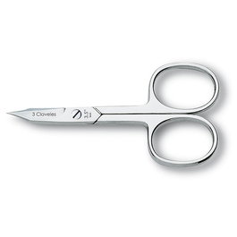 Tres Claveles Tijera Uñas Cutícula Curva 3.5" Acero Carbono