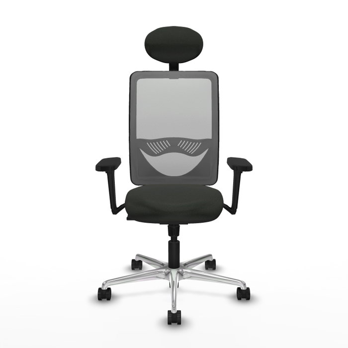 PIQUERAS Y CRESPO Silla de oficina Zulema con mecanismo Sincro, Tela Negra y Malla Gris PIQUERAS Y CRESPO Silla de oficina Zulema con mecanismo Sincro, Tela Negra y Malla Gris